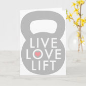Live Love Lift Kettlebell Kaart (Gele Bloem)