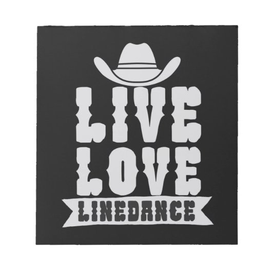 Live Love Linedance Notitieblok (Voorkant)