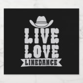 Live Love Linedance Sparkling Wijnetiket (Enkel label)