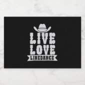 Live Love Linedance Sparkling Wijnetiket (Enkel label)