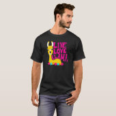 Live Love Llama Flower Power Animal Graphic T-shirt (Voorkant volledig)
