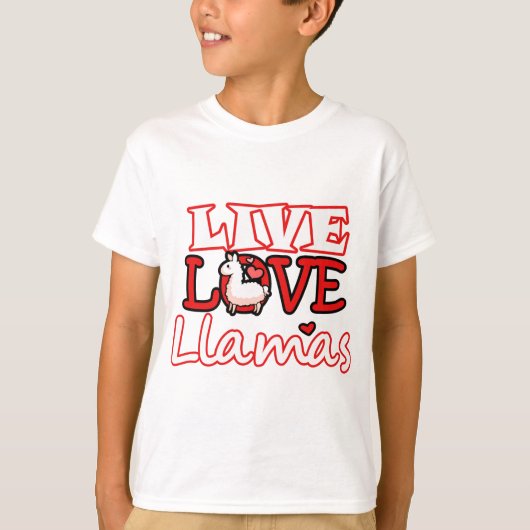 Live Love Llamas012.png T-shirt (Voorkant)