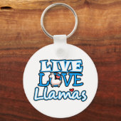 Live, Love, Llamas Sleutelhanger (Voorkant)