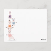 Live Love Llamaste | Fun Yoga Llama-tekens Briefkaart (Achterkant)