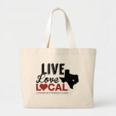 Live Love Local Texas canvas tas (Voorkant)