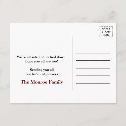 Live Love Lock Down Briefkaart (Achterkant)