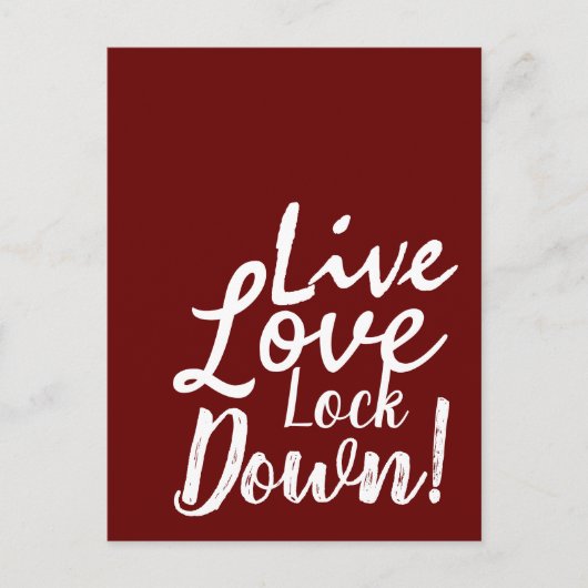 Live Love Lock Down Briefkaart (Voorkant)
