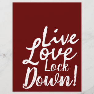 Live Love Lock Down Poster Flyer
