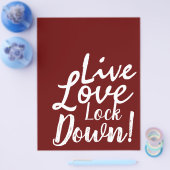 Live Love Lock Down Poster Flyer (Enkel)