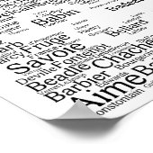 Live, Love, Louisiana Last Names Fleur - De - Lis Poster (Hoek)