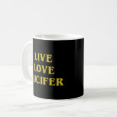 Live Love Lucifer - Aesthetische Gothic Grunge Sat Koffiemok (Voorkant links)