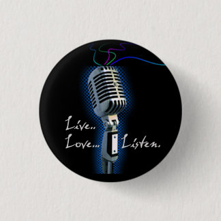 Live Love Luister, minibutton Ronde Button 3,2 Cm
