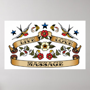 Live Love Massage Poster