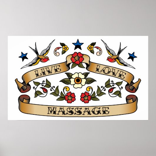 Live Love Massage Poster (Voorkant)