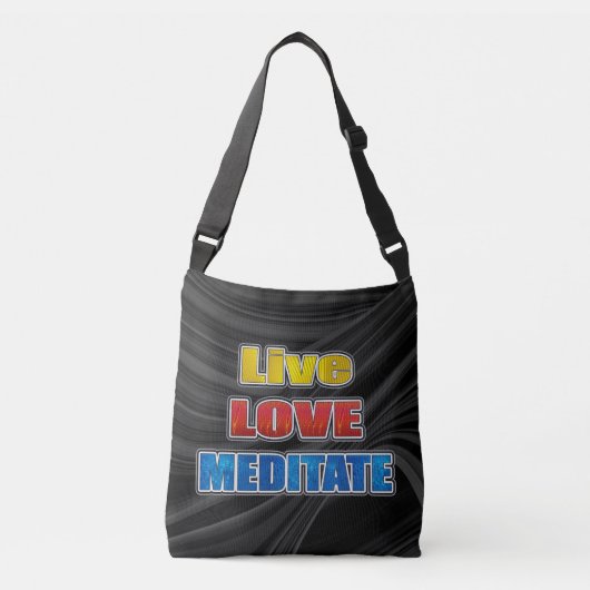 Live love meditate crossbody bag crossbody tas (Voorkant)
