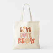 Live Love Meow Tote Bag (Achterkant)
