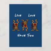 Live Love Monkey Briefkaart (Voorkant)