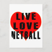 Live Love Netball Briefkaart (Voorkant)