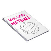 Live Love Netball Notitieboek (Rechterzijde)