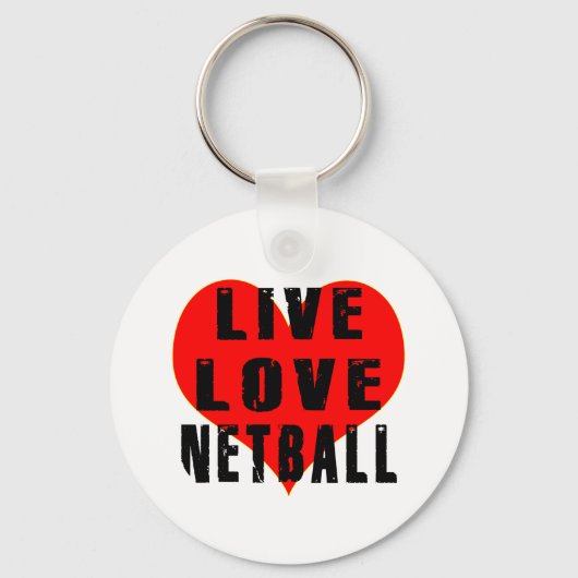 Live Love Netball Sleutelhanger (Voorkant)