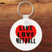 Live Love Netball Sleutelhanger (Voorkant)