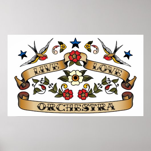 Live Love Orchestra Poster (Voorkant)