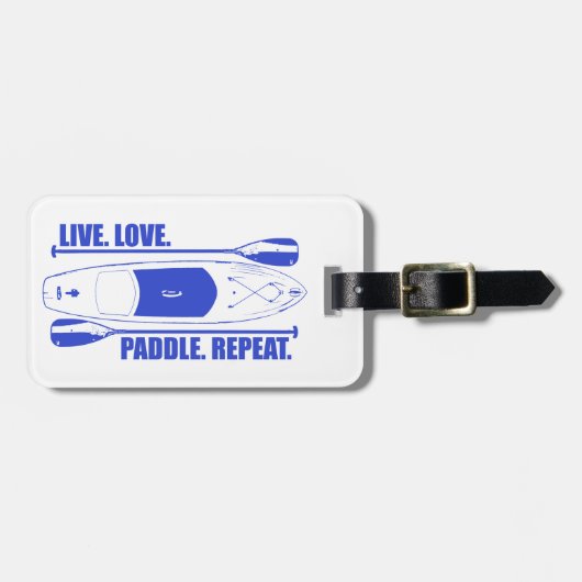 Live Love Paddle Herhaal Bagagelabel (Voorkant horizontaal)