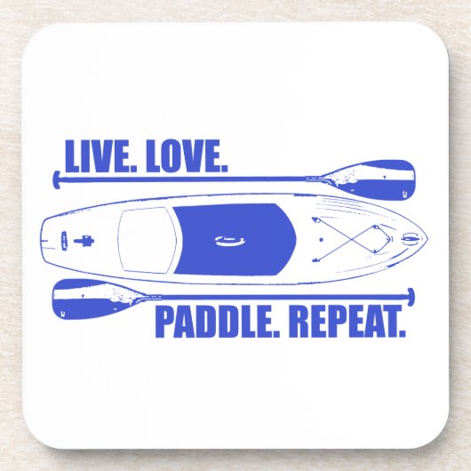 Live Love Paddle Herhaal Bier Onderzetter (Voorkant)