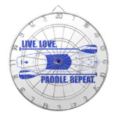 Live Love Paddle Herhaal Dartbord (Voorkant)