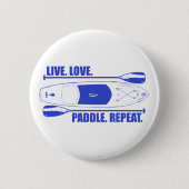 Live Love Paddle Herhaal Ronde Button 5,7 Cm (Voorkant)