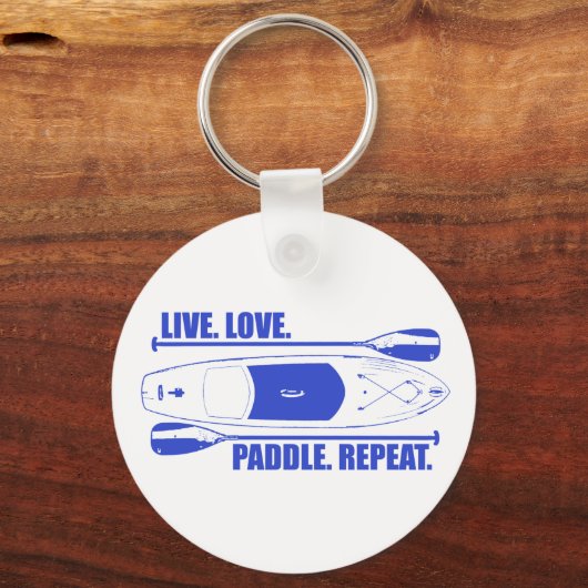Live Love Paddle Herhaal Sleutelhanger (Voorkant)