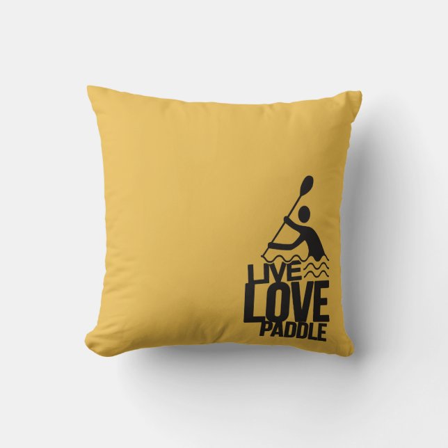 Live Love Paddle | Kayak Canoe Kussen (Voorkant)