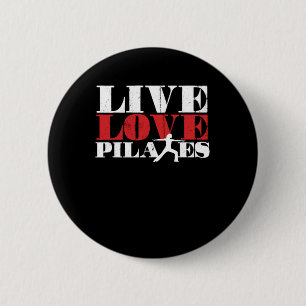 Live Love Pilates Relaxation Musculair Exercise Gi Ronde Button 5,7 Cm