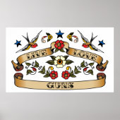 Live Love Pistolen Poster (Voorkant)