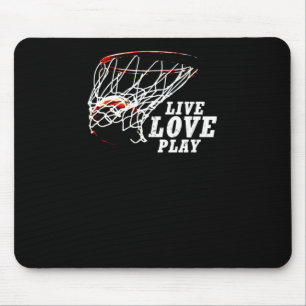Live Love Play Basketball beroemd gemaakt door Sub Muismat