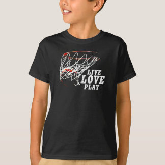 Live Love Play Basketball beroemd gemaakt door Sub T-shirt