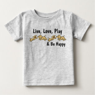 Live, Love, Play & Be Happy W/Dogs Toddler T-shirt