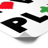 Live, Love, Play Black Text Print (Hoek)