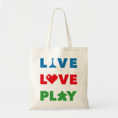 Live, Love, Play Colorful Basic Tas (Voorkant)
