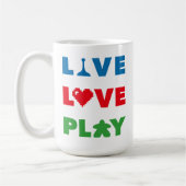 Live, Love, Play Colorful Mok (Links)