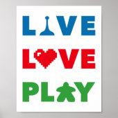 Live, Love, Play Colorful Print (Voorkant)