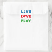 Live, Love, Play Colorful Stickers (Tas)