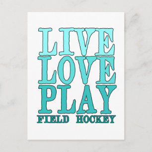 Live, Love, Play - Field Hockey Briefkaart