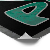 Live Love Play Green Gold Volleyball Poster (Hoek)