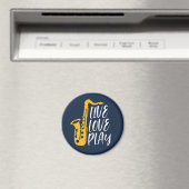 Live Love Play Saxophone Player Jazz Music Lover Magneet (Insitu (Vaatwasser))