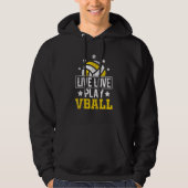 Live Love Play Vball Volleyball for Women Teen Gir Hoodie (Voorkant)