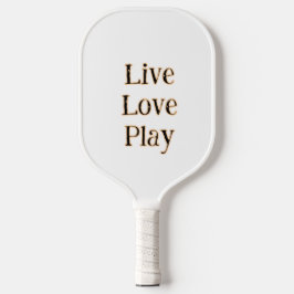 Live love play zwart oranje sportspeler modern q pickleball paddle