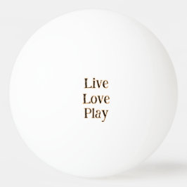 Live love play zwart oranje sportspeler modern q pingpongbal