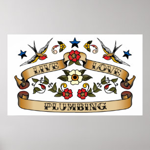 Live Love Plumbing Poster