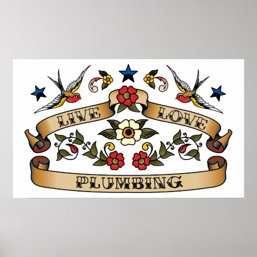 Live Love Plumbing Poster (Voorkant)